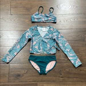 Art Class Pink and Blue Bikini Set